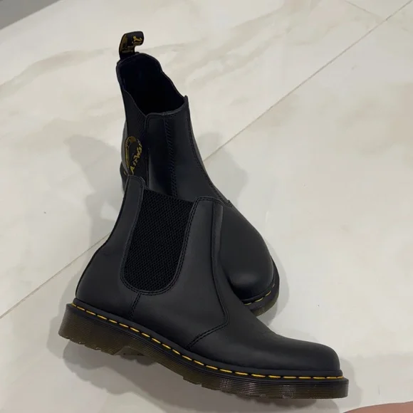 Dr. Martens Black Chelsea Boots with Yellow Stitching - Picture 5 of 5